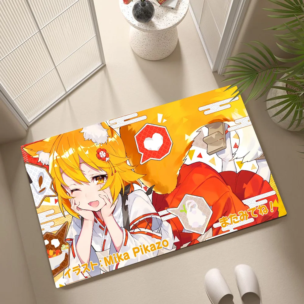 

Полезная лиса Сенко Сан, мультяшный напольный коврик, дверные коврики, бытовые ковры, коврики для ног, впитывающие нескользящие коврики