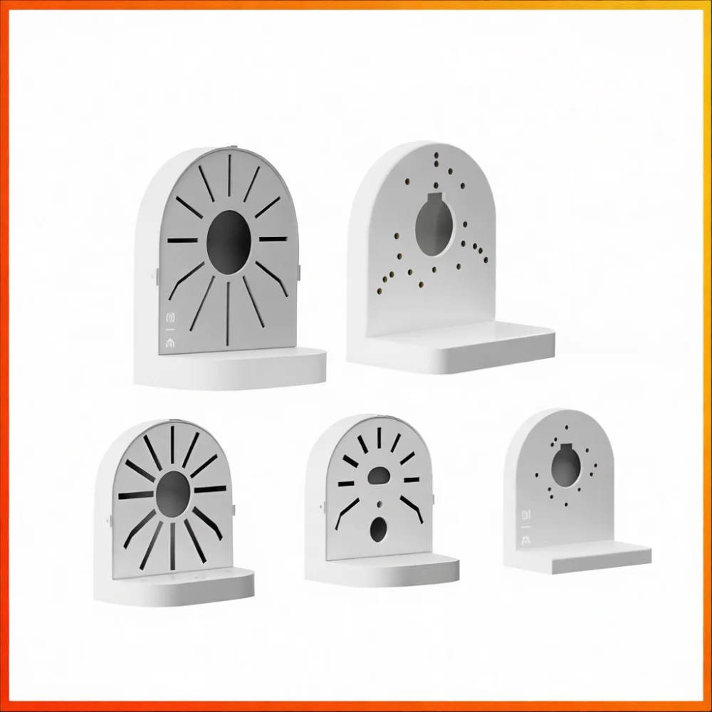 Dome Security Camera Wall Bracket Mount Housing For Surveillance System ABS Plastic Hidden Wire Design Holder Stand