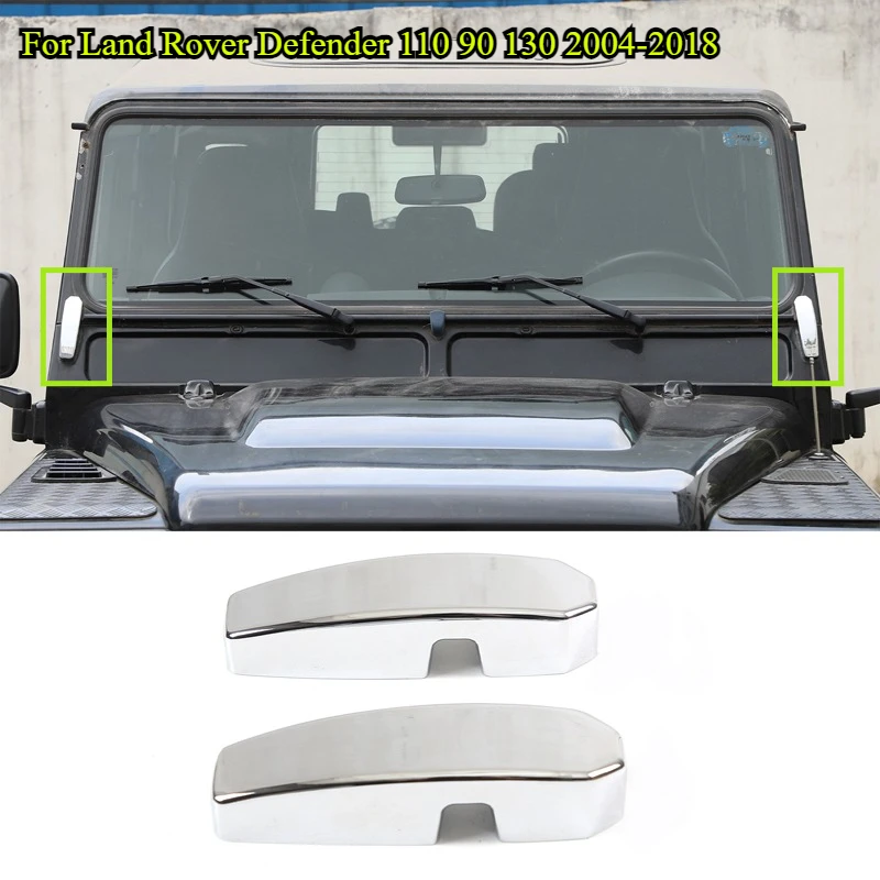 

For Land Rover Defender 110 90 130 2004-2018 Aluminum Alloy Red Car Front Windshield Connection Cover Trim Car Accessories