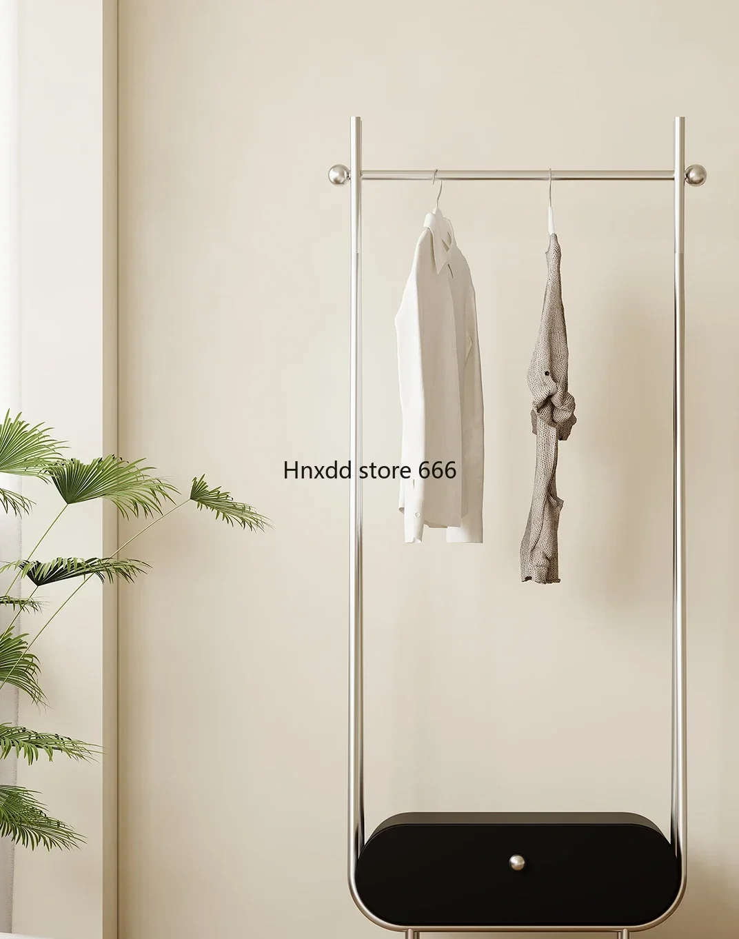 Stainless steel creative storage hanger living room coat rack ins