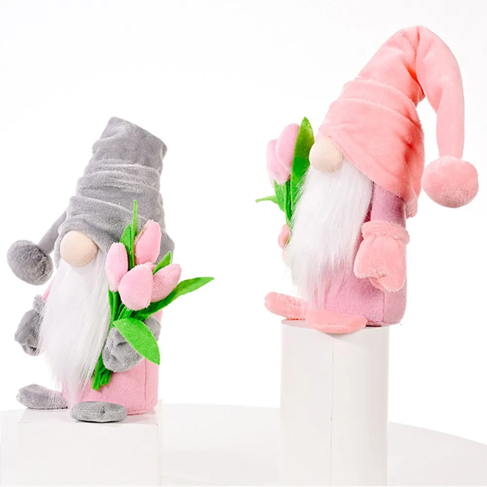 

Mother's Day Gnome Decoration Spring Tulip Lovely Desktop Gnome Party Favor Festival Supply Cute Home Accessories