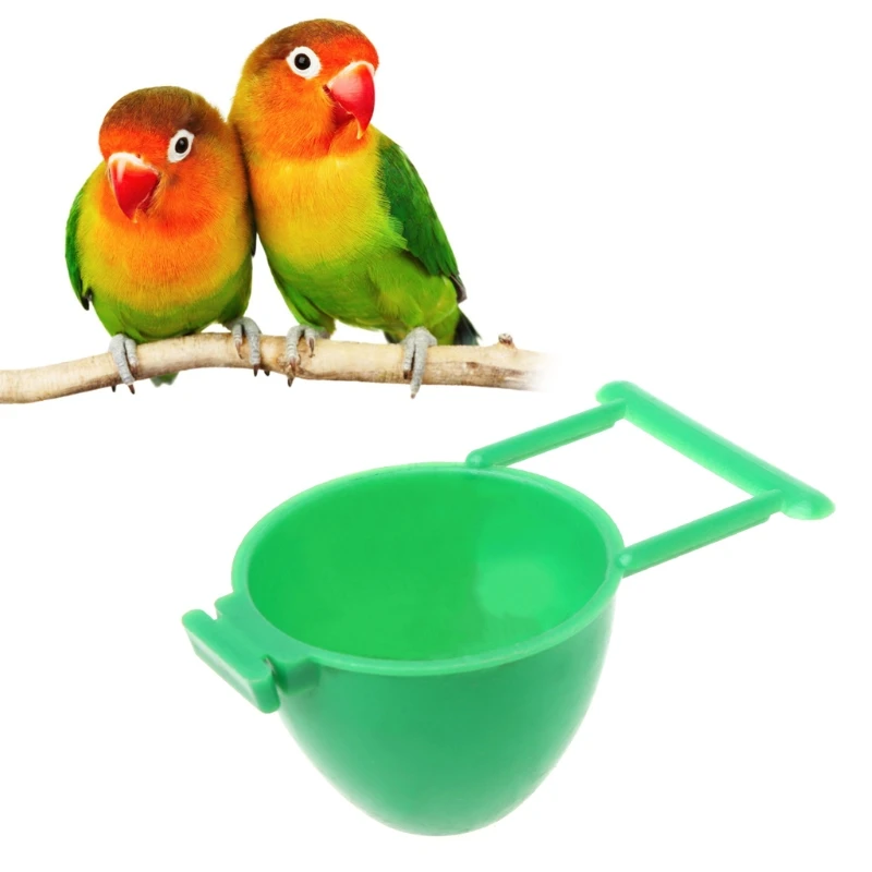 F92B Parrot Fruit Feeder Plastics Bowl Water Cup Feeding Tool to Keep Clean