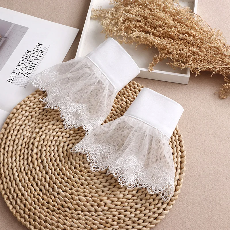 الأصفاد الدانتيل زهرة تنفس الأصفاد الزخرفية الزفاف اكسسوارات الزفاف الأصفاد وهمية أنيق لفساتين الزفاف البلوزات #4