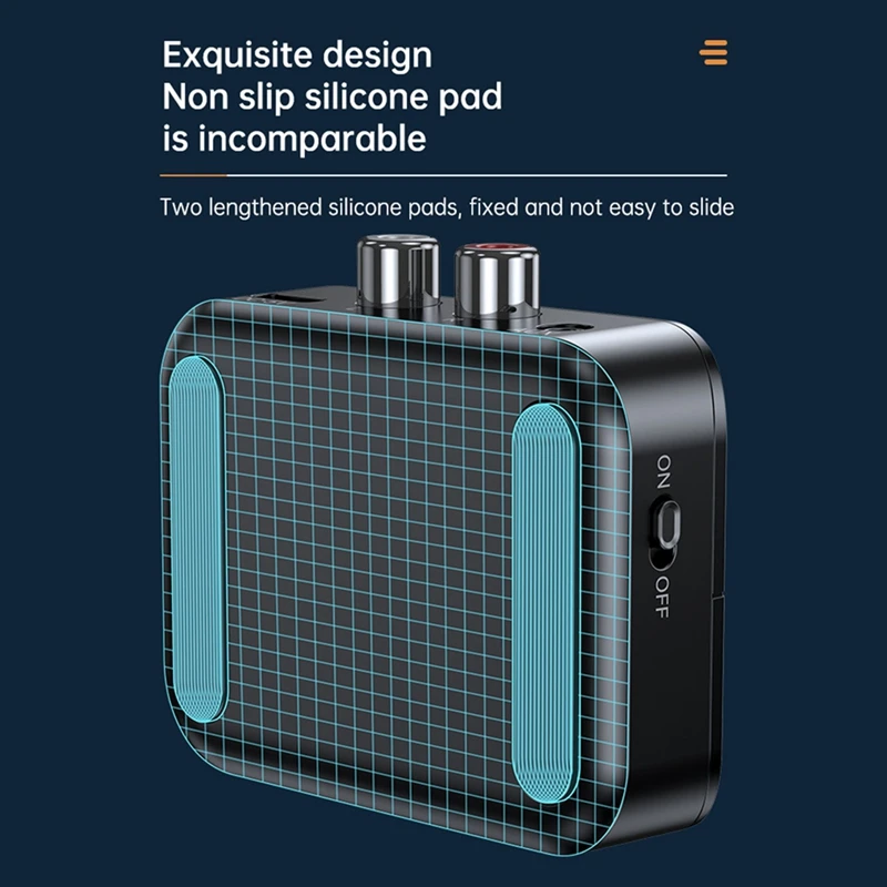 Ricevitore adattatore audio AUX per auto Bluetooth 5.3 Adattatore audio per musica per chiamate in vivavoce wireless da 3,5 mm per altoparlanti per auto e TV durevoli