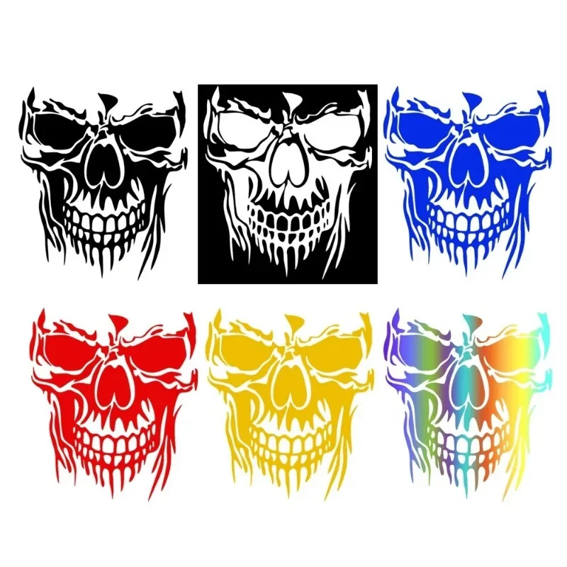 Schädel Auto Aufkleber Reflektierende Auto Fenster Stamm Vinyl Aufkleber Wasserdicht DIY Horror Styling Dekoration Accesorios Aufkleber