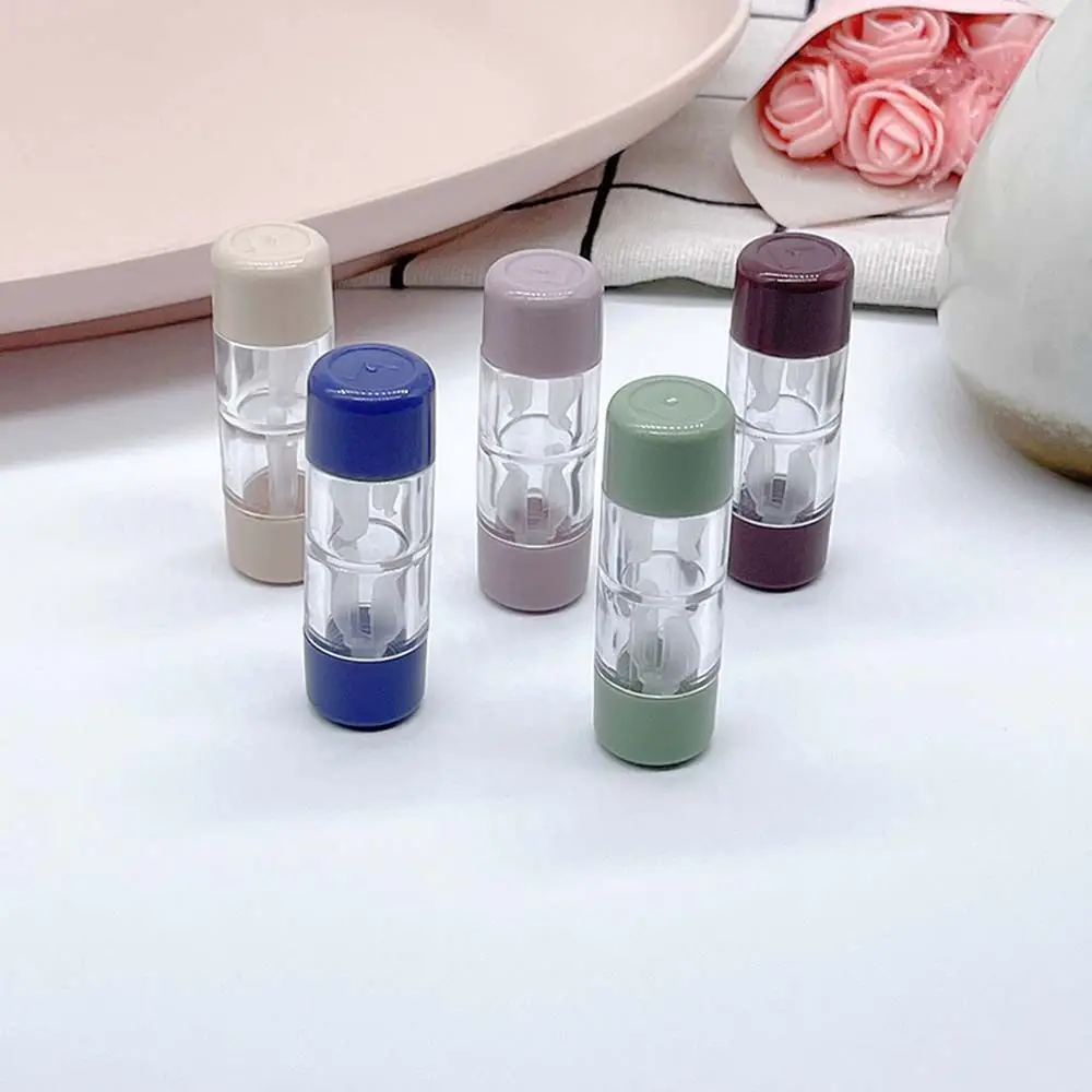 

Cute Sealed Candy Color Mini Portable Capsule Shape Contact Lens Case Storage Eye Care Contact Lens Container Lenses Box