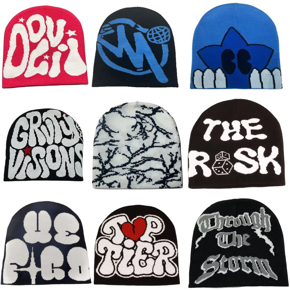 Mea Culpas Beanies للنساء الرجال زوجين Y2K القبعات Ins موضة بونيه Kpop الصوف Skullies اغطية سيدة القبعات اكسسوارات Gorro قوالب