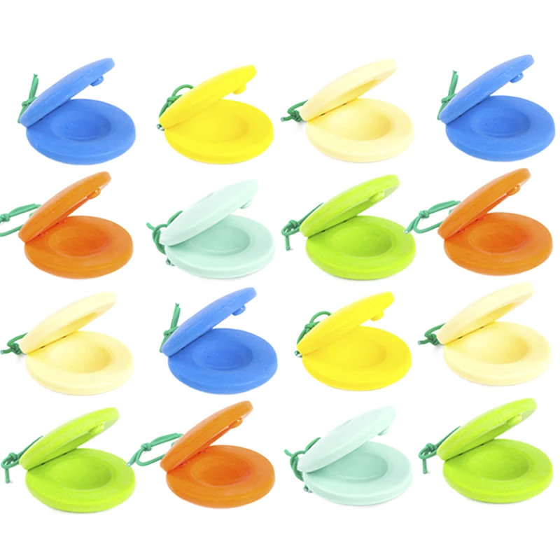 เครื่องดนตรีออร์ฟสำหรับเด็ก คาสตาเน็ตไม้ ของเล่นเด็ก อุปกรณ์ประกอบการแสดง เครื่องดนตรีเคาะจังหวะ ฝึกฝนจังหวะดนตรี TMZ