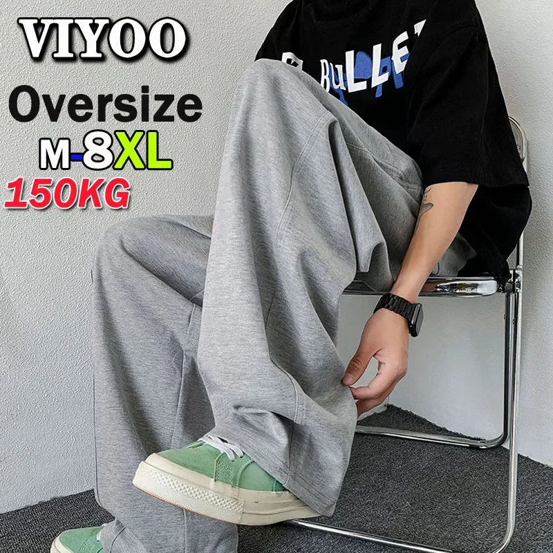 

8xl Oversized Women's Men's Summer Black Y2K Clothes Loose Baggy Wide Pants Trousers Streetwear Hip Hop Jogging Flared Pants Men