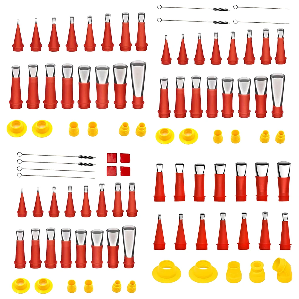 22 pezzi punte per calafataggio ugello di estensione per calafataggio ugello per calafataggio strumento di finitura per pistole per calafataggio per