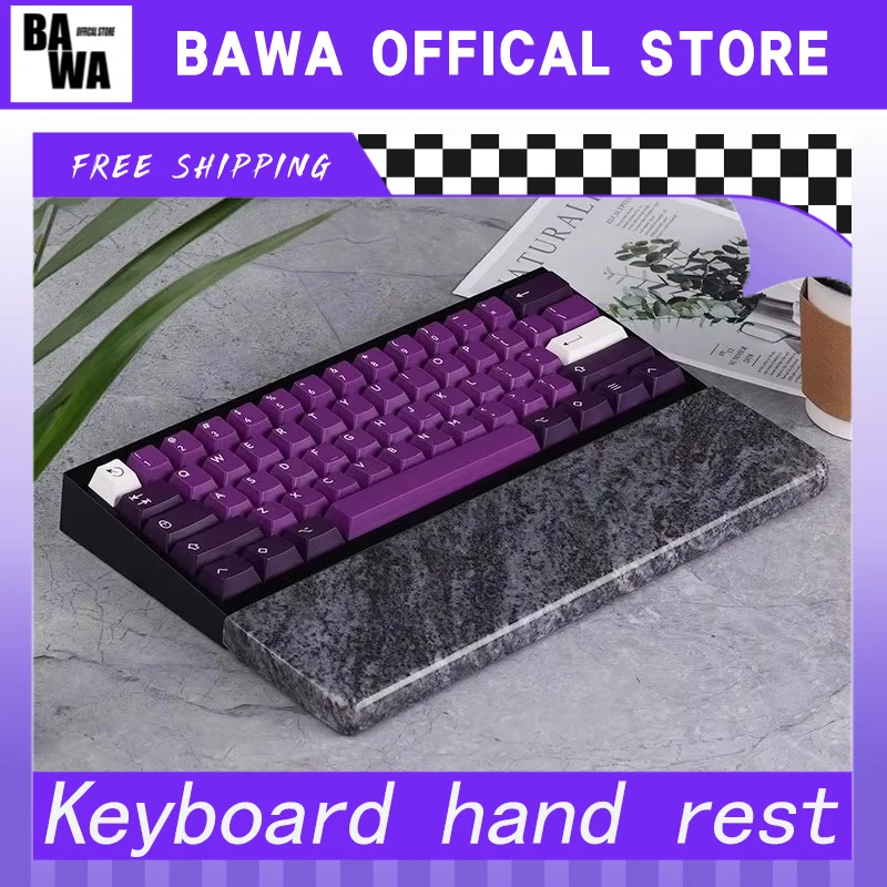 

Natural Marble Mechanical Keyboard Hand Rest Comfortable Palm Support Personalized Creative Wrist Rest Ergonomic Design Custom