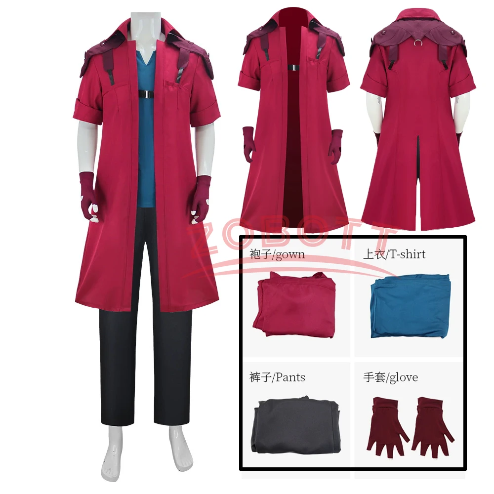 

Аниме Devil May Cry Dante Косплей Костюм Красное длинное пальто Стильный плащ Игра Хэллоуин Вечеринка Комикс Наряд для мужчин и женщин
