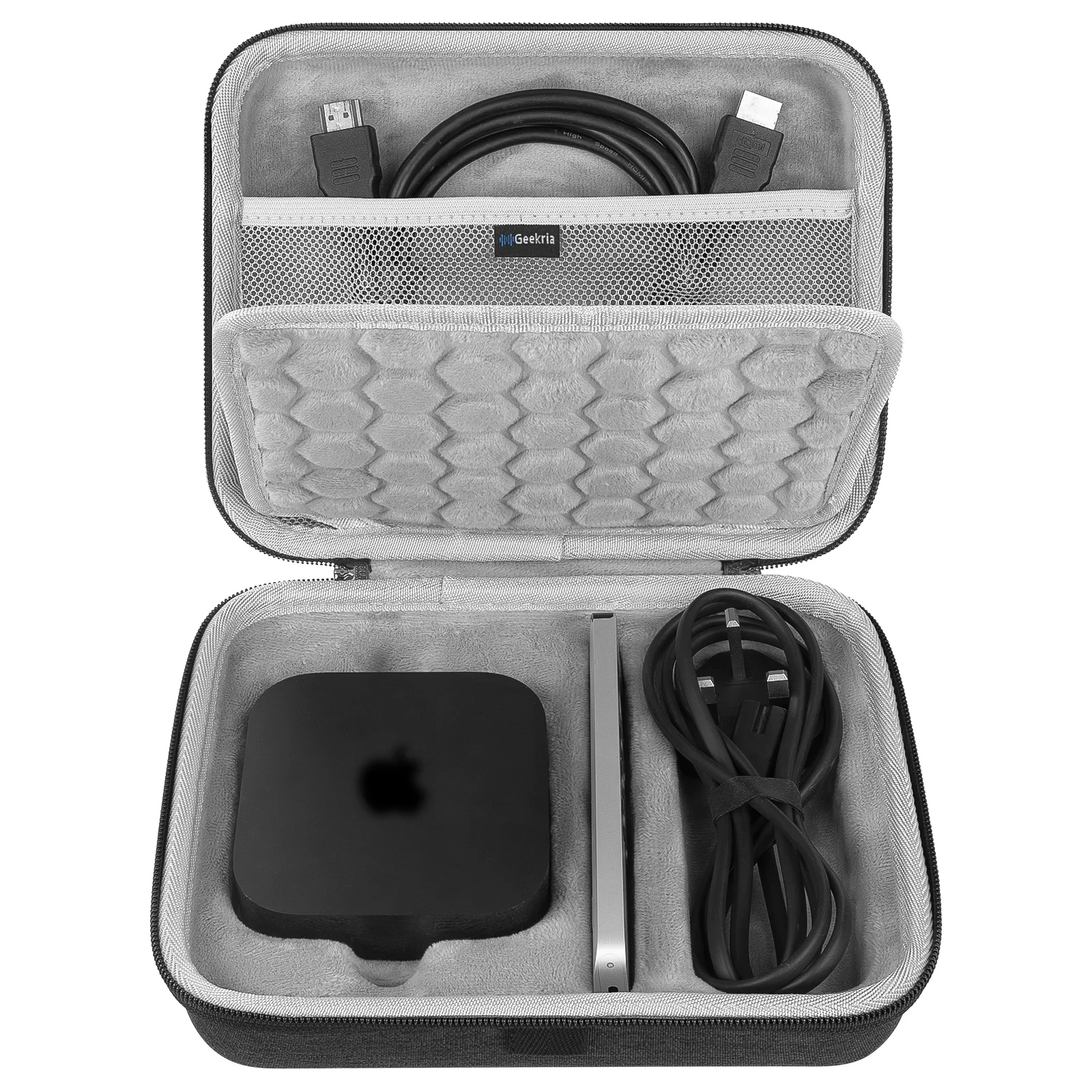 Geekria Hard Shell Travel Carrying Case, Compatible with Apple TV 4K 2024 3rd Generation, Apple TV 4K 2022 3rd Generation