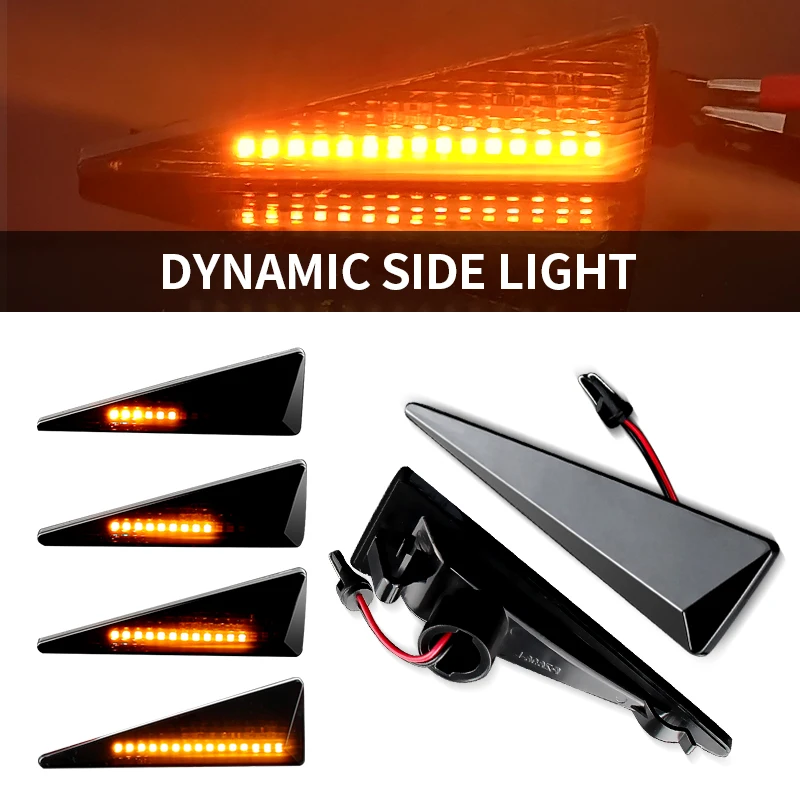 

2× for Renault Avantime MK4 Megane Scenic Thalia MK2 CC Vel Satis Wind 2010-2013 - Car LED Dynamic Side Marker Light Turn Signal