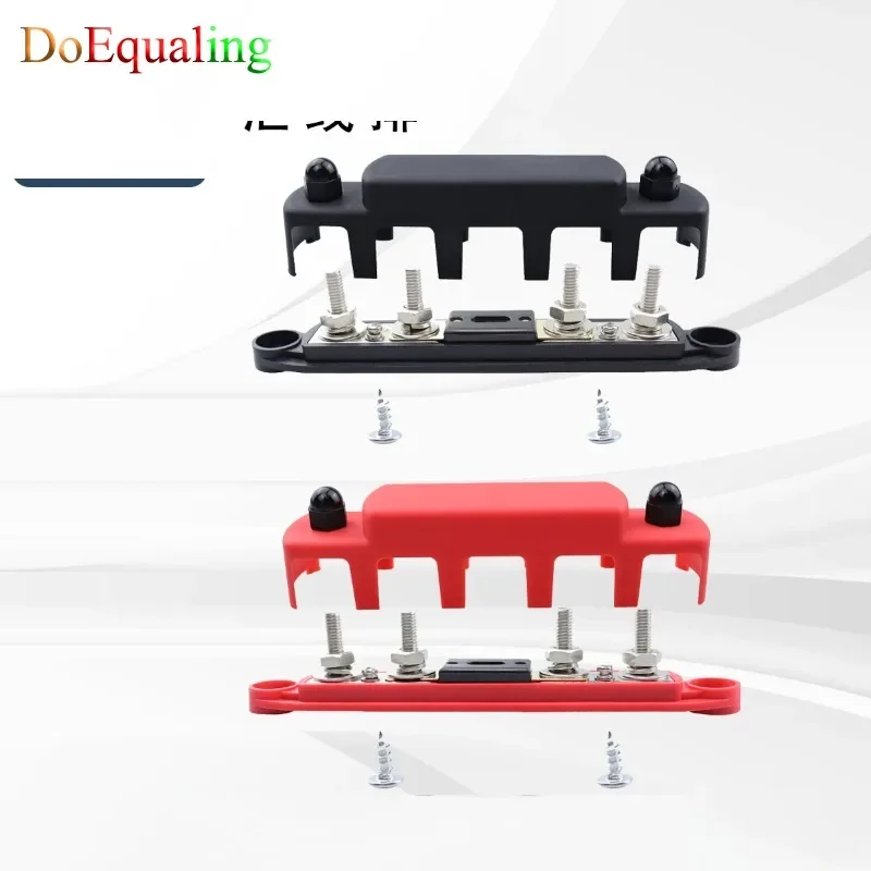 Motor Home Limousine RV Ship Busbar M6M8M 10 Current Connection Stud Red Black 4 Stud Distribution Block Busbar Accessories