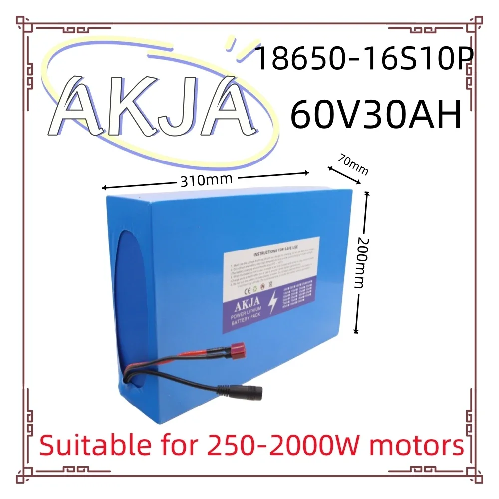 Air fast transportation New Full Capacity Power 18650 Lithium Battery 60V30ah Lithium Battery Pack 16S10P Suitable for 250-2000W