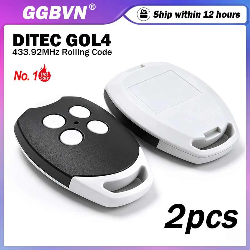 New DITEC GOL4 433.92MHz Garage / Gate Remote Control For DITEC Entrematic ZEN2 ZEN4 ZEN2W ZEN4W BIXLG4 BIXLS2 Transmitter