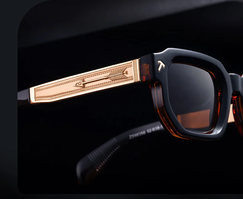 Polarisierte quadratische Sonnenbrille für Herren 2026 – Luxusmarke, Vintage-Rechteck-Sonnenbrille, klassische Fahrbrille für Männer, UV400-Schutz – Detail 6