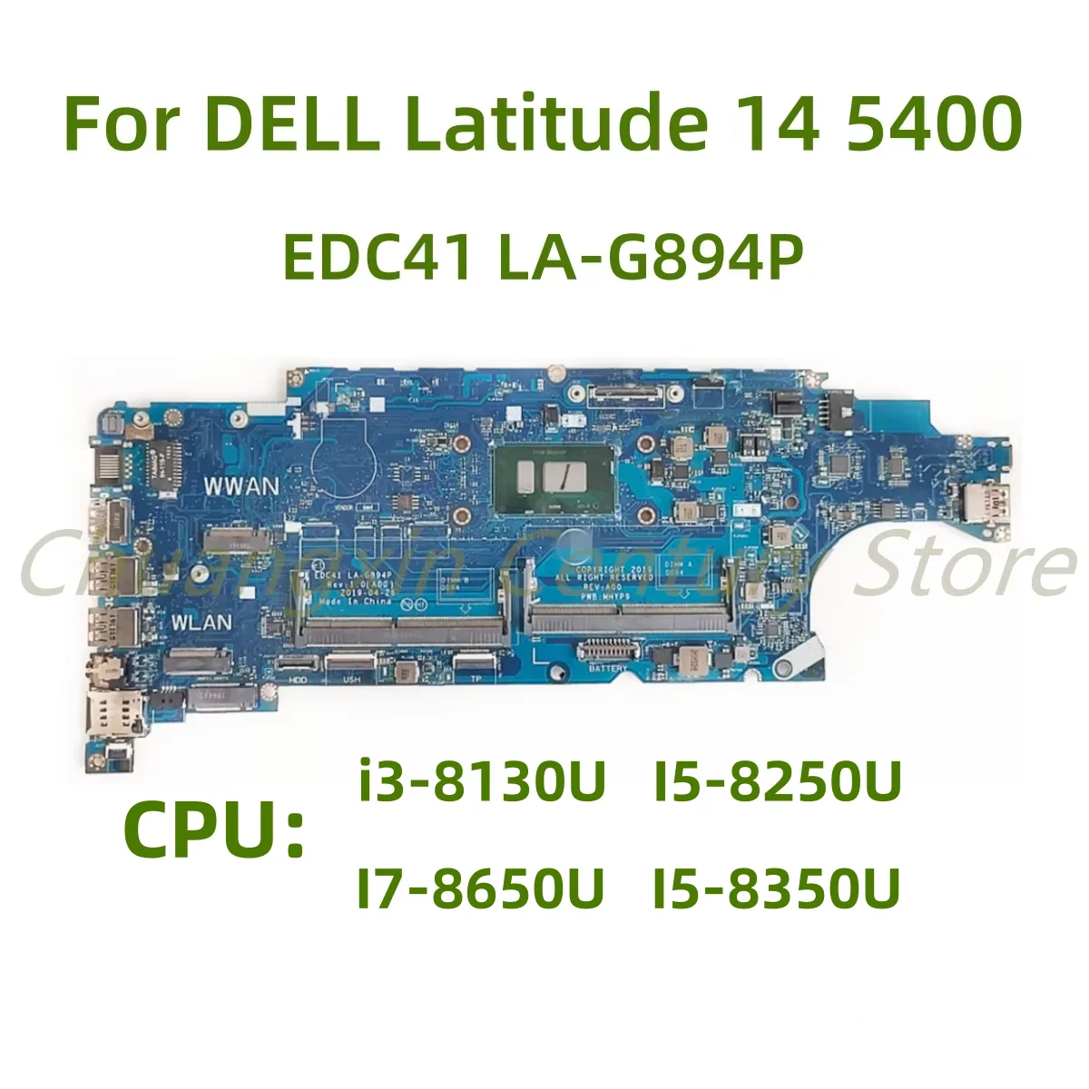 LA-G894P motherboard suitable for DELL Latitude 14 5400 laptop with I3 I5 I7-8th Gen CPU 100% Tested Fully Work