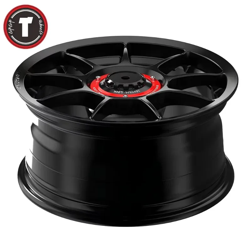 15x7.0J 8 Hole Piano Black Aftermarket Alloy Wheels, PCD 100-114.3 ET45 CB73.1, Edge White Letter Design