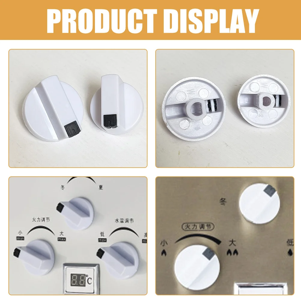 

Rotary Knob Replacement 3pcs for Gas Water Heater Stove Control Valve Durable Accessories White Hot Water Heater Parts