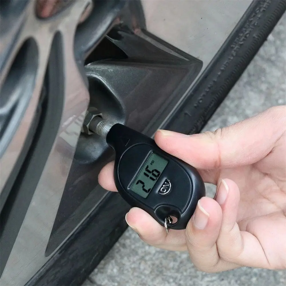

Mini Size Digital Keychain Tire Pressure Gauge Keychain Style Pressure Gauge Car Tire Pressure Meter LCD Display Safety Alarm