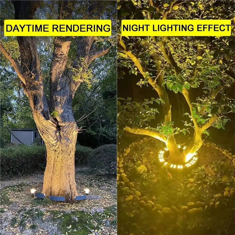 ABMI-For Yard Park Scenic Spot, IP65 Waterproof 4Pcs 12W LED Tree Holding Light Under-Tree Landscape Lighting DC24V Flood Lamp,
