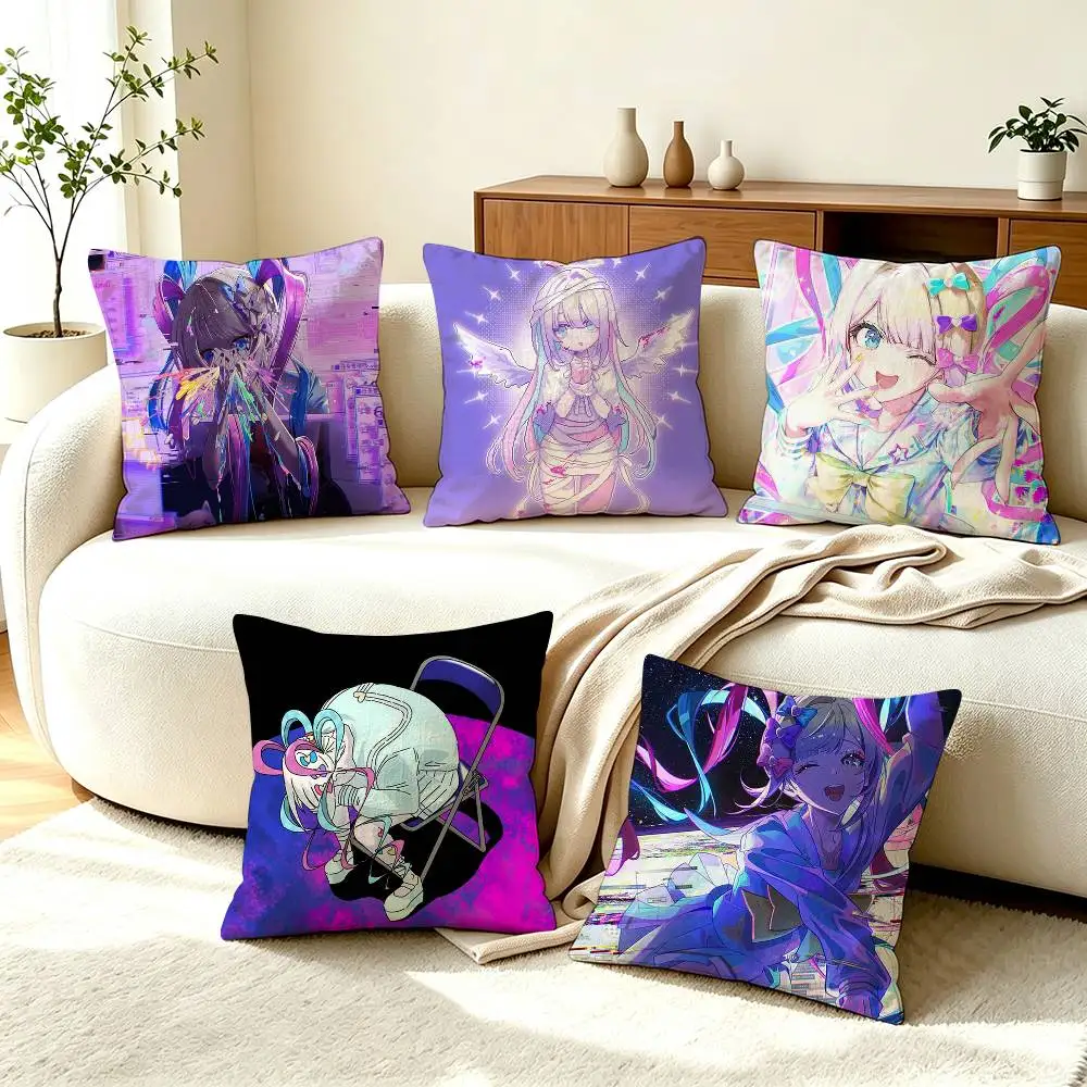 N-Needy Streamer Overload KAngel  Square Double-Sided printed Pillow Case Bedroom Bedside Pillow Sofa Cushion Cover