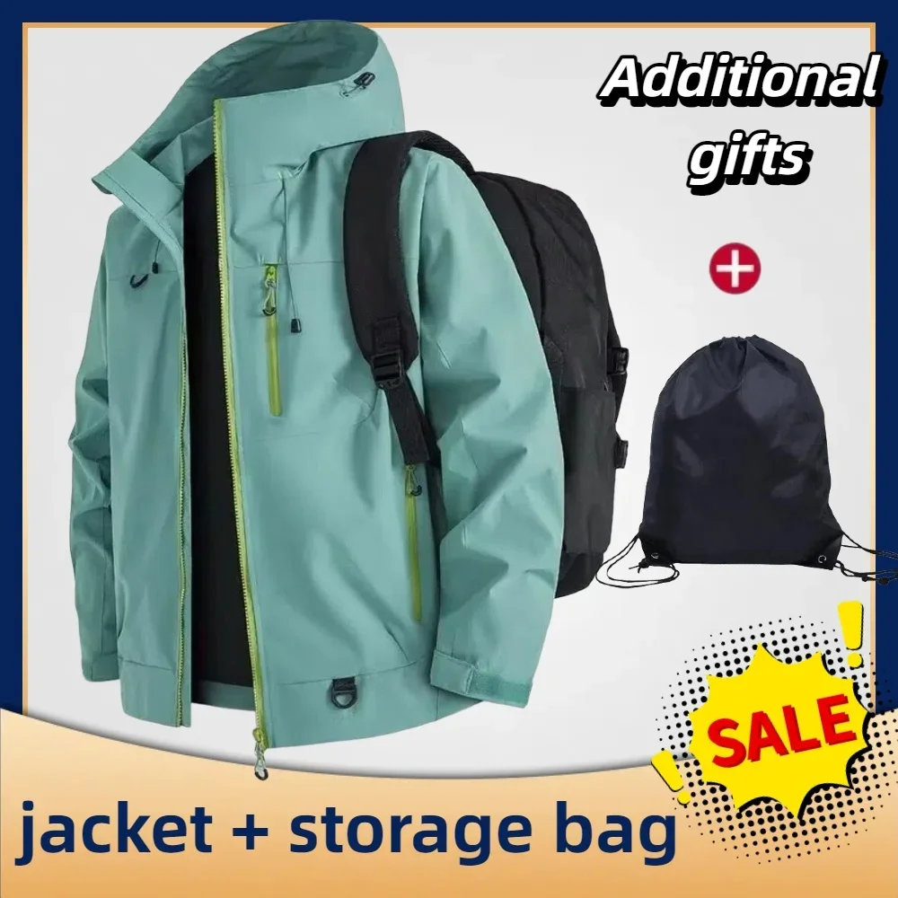

2025 Men's Stylish Windbreaker Jacket - Windproof Outdoor Coat with Hood, Niche Design for Autumn Hiking & Sports Activities