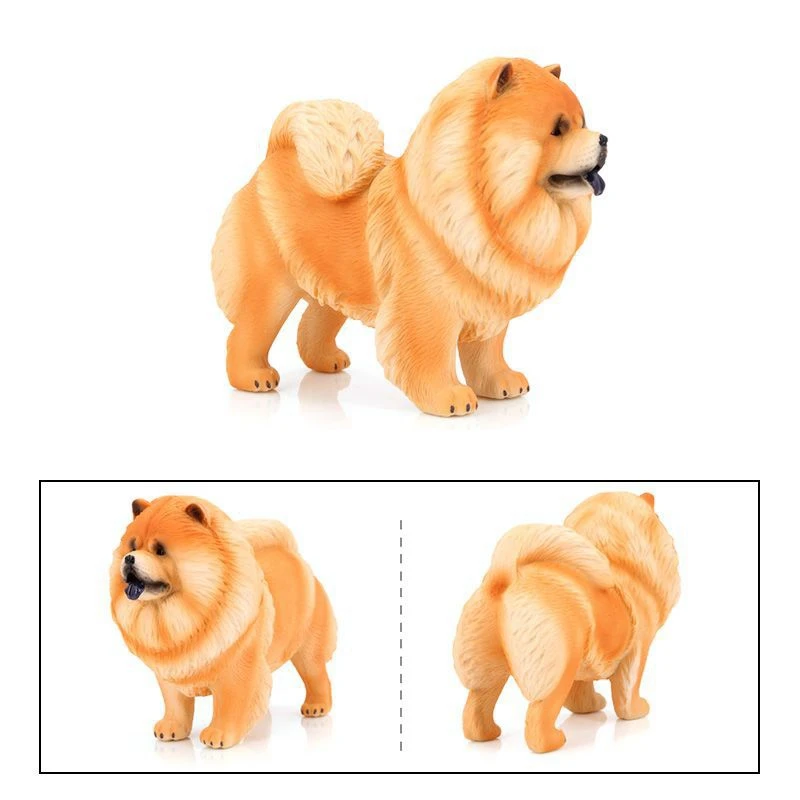 Simulation Chow Chow dog model home pet dog desktop decoration puppy ornament