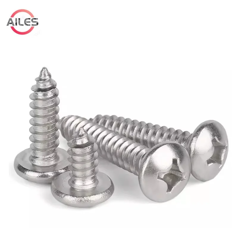 

M3 M4 M5 M6 TA2 Pure Titanium Cross Recessed Round Head Self Tapping Screws Titanium Alloy