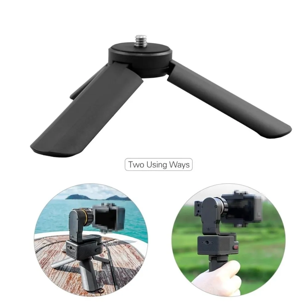 2PCS 1/4 Inch Thread Mini Desktop Tripod ABS Compact Tabletop Camera Stand Lightweight Black Action Camera Tripod