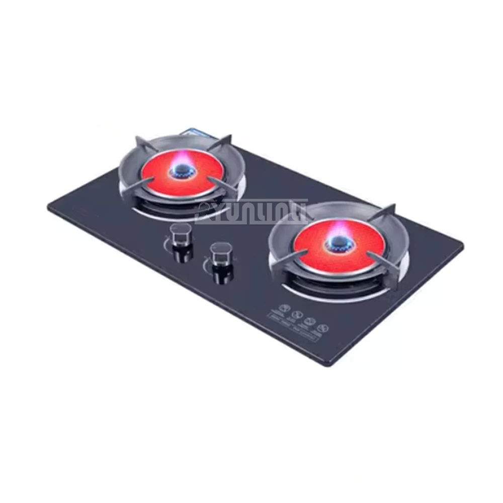 

Double Gas Cooktop Burner Energy-saving Infrared Stove Double Cooker Tempered Glass Embedded Stove Gasherd Kochfeld