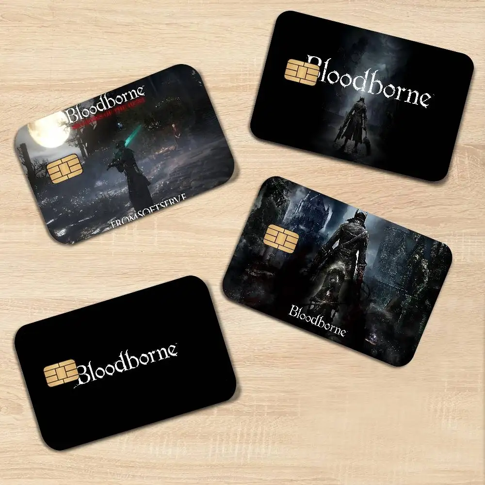 Dark Hunter B - Bloodborne Anime Sticker Film Skin Cover Case for Small Large No Chip Debit Credit Card Front Side