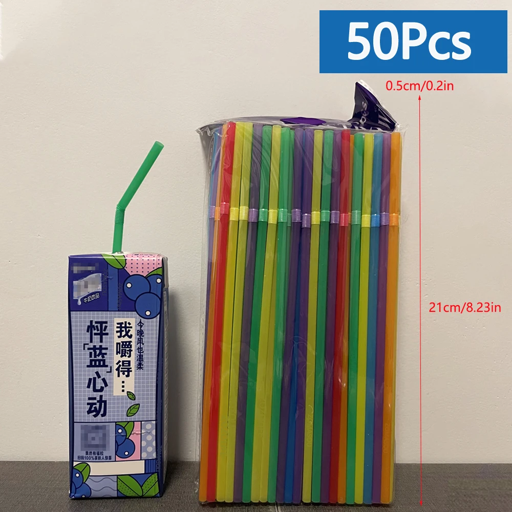 50-3000 Stuks Kleurrijke Rietjes Drank Stro Bar Bruiloft Keuken Accessoires Pajitas Sap Cocktail Stro Groothandel