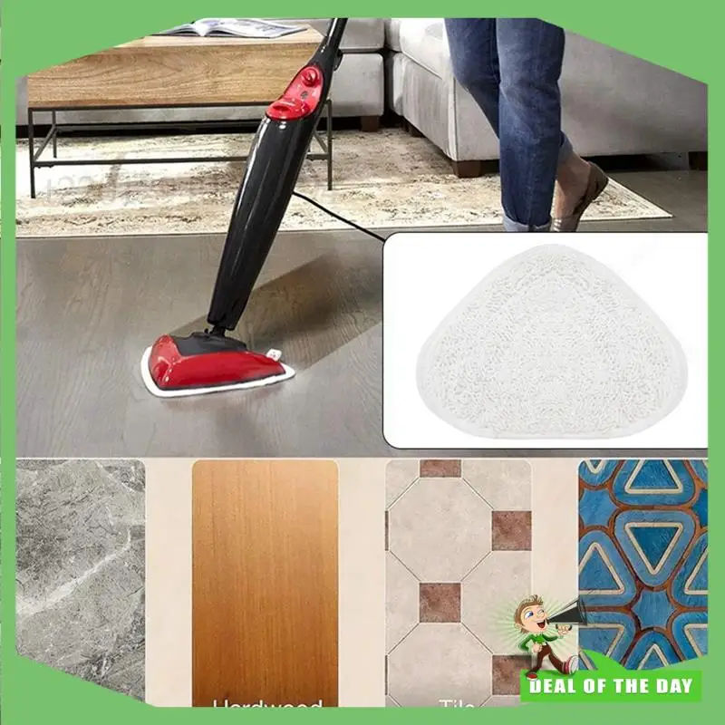 -ABPO 6 قطعة منصات ممسحة البخار للمكنسة الكهربائية Vileda Ocedar قابل للغسل وقابلة لإعادة الاستخدام مثلث ممسحة وسادة القماش تنظيف أجزاء أداة الأرض