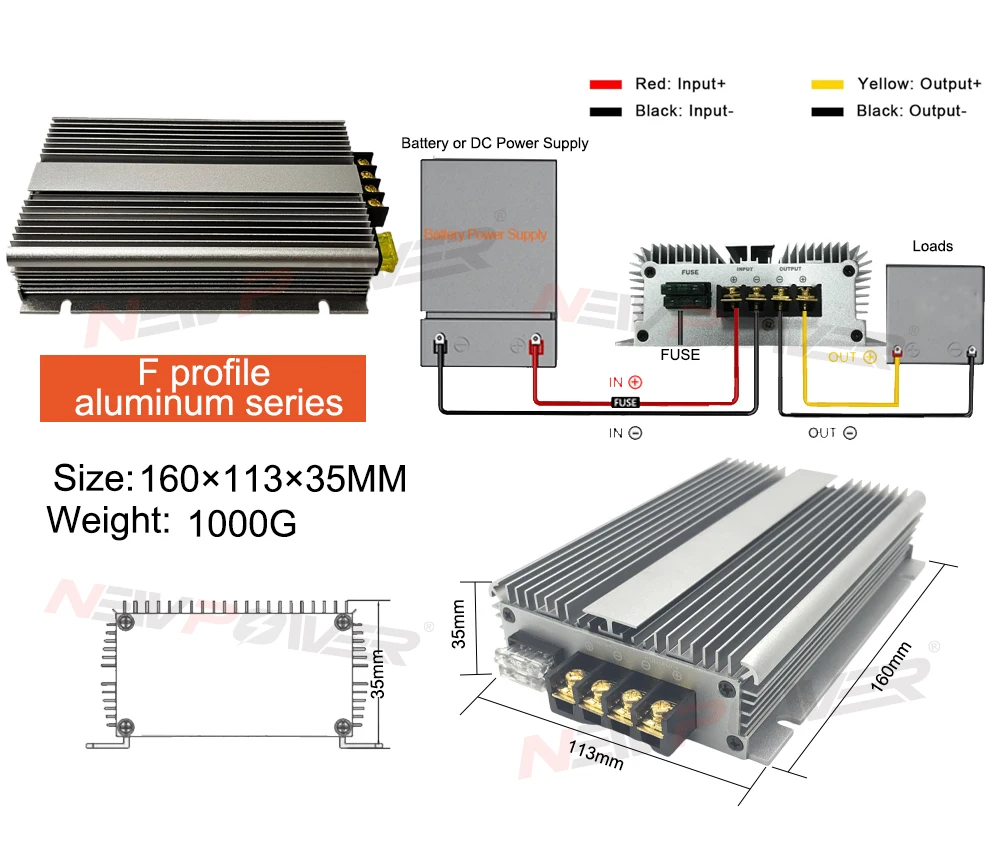 Made in China Non isolated High voltage&current  60v 72v 84v to 48v 40A Step Down DC DC Converter 55-90v 1920W Buck Power supply