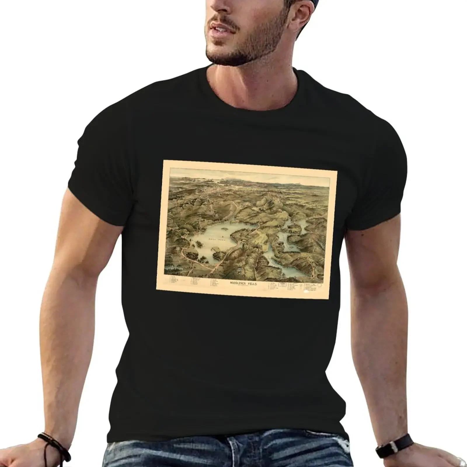 Aerial View of Middlesex Fells, Massachusetts (1903) T-Shirt baggy shirts customizeds t shirts for men cotton