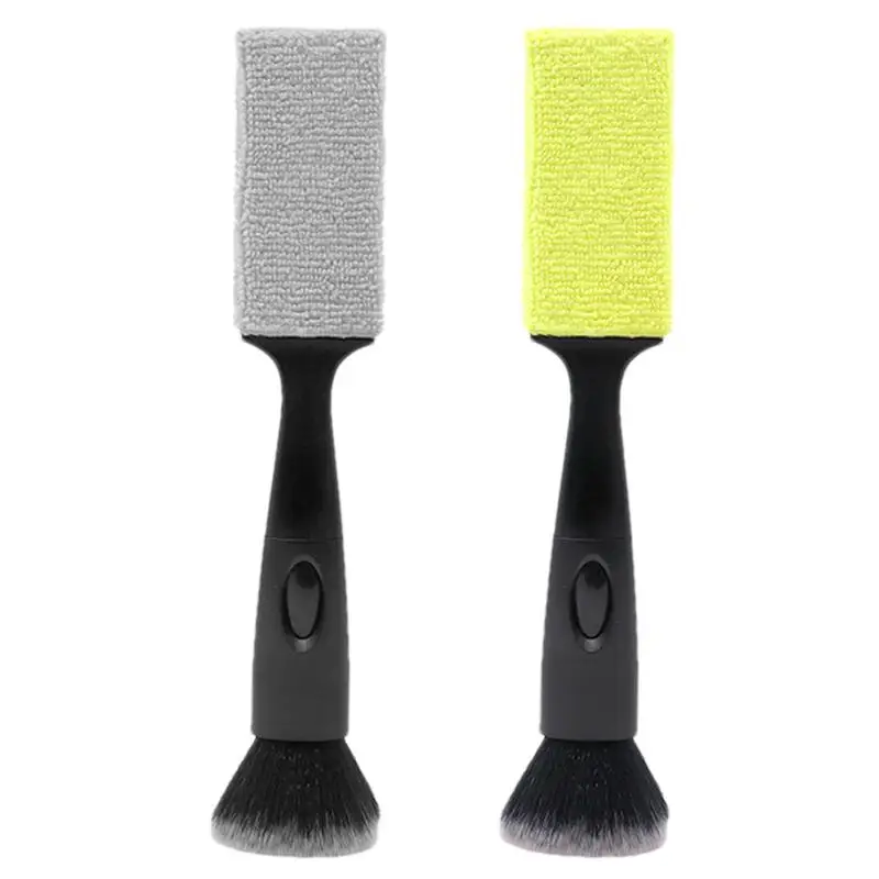 

Auto Interior Cleaning Brushes Curved Handle Interior Car Detail Dust Cleaning Tool For Car Center Console, Dashboard & Air Vent