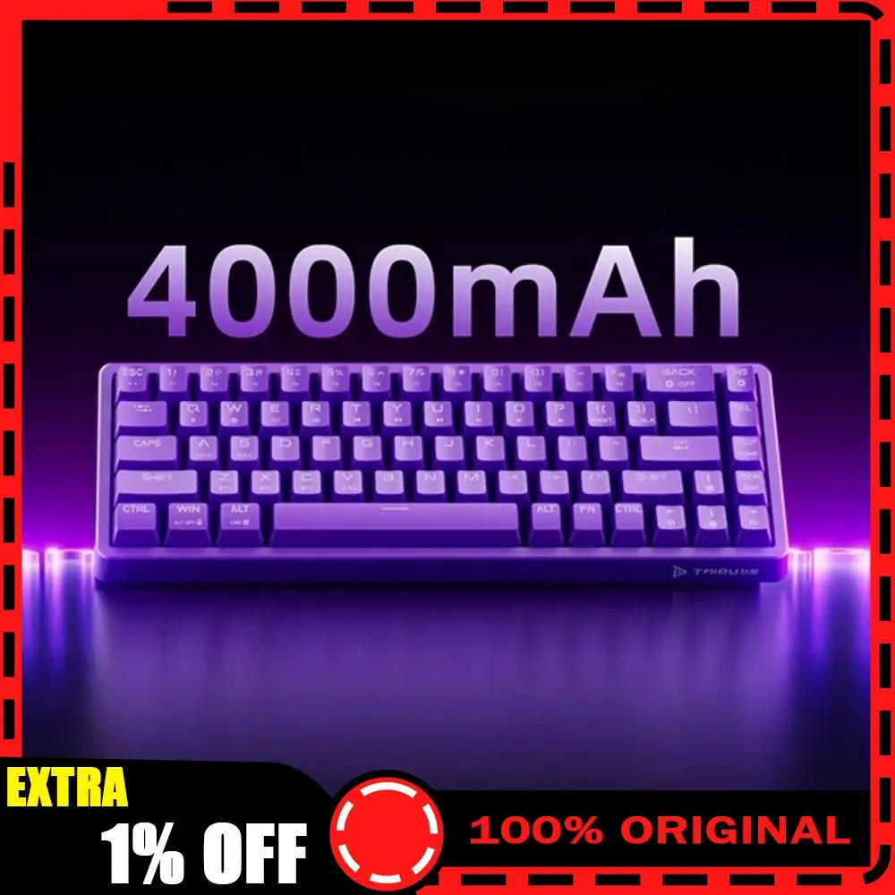 

TAIDU KB02 Wireless Three Mode 68 Keys Mechanical Keyboard Hot Swap Bluetooth Gasket RGB Light Gaming Offcie Multifunction Gift