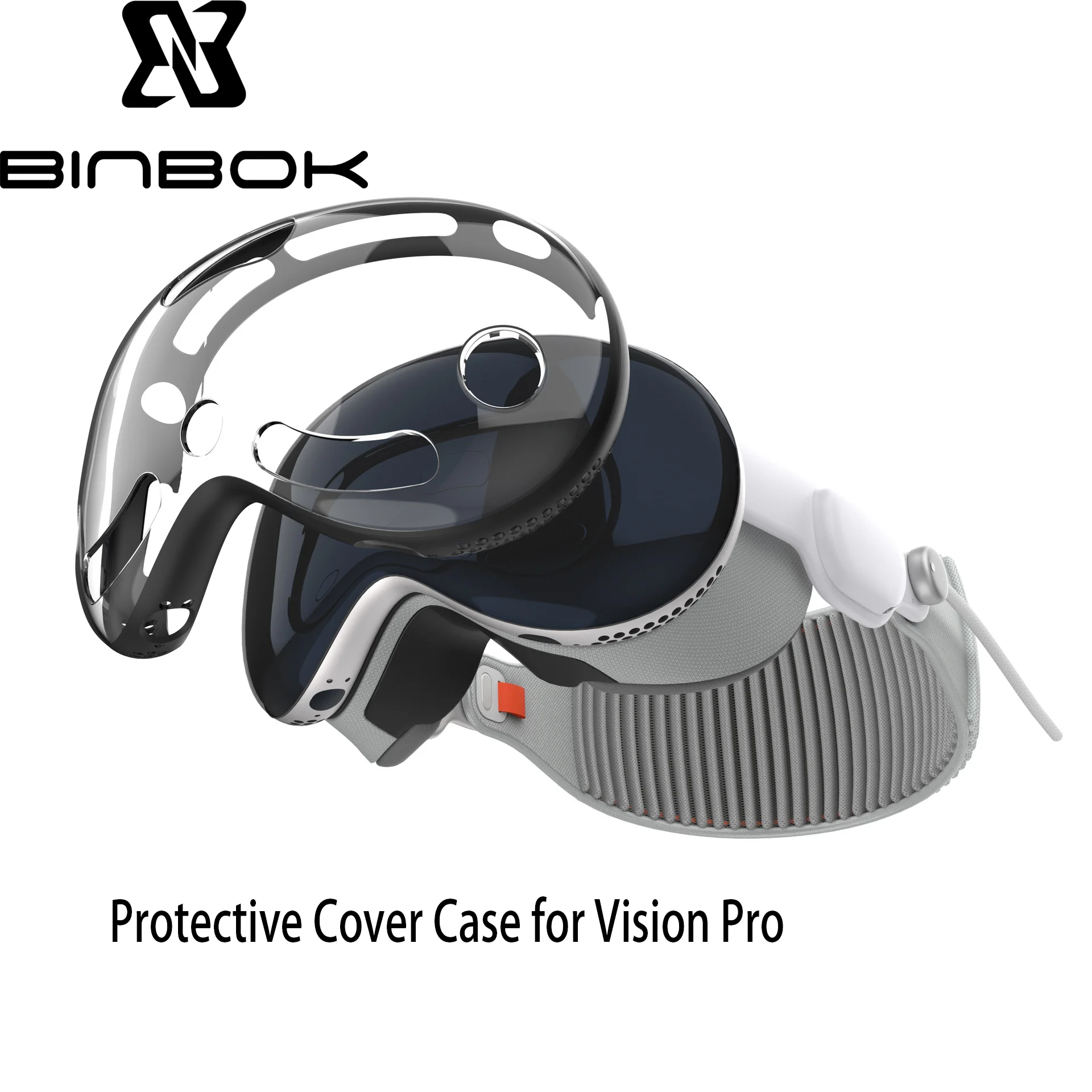 

BINBOK Protective Cover Case for Vision Pro with fingerprint High-Quality Material 360° Strong Protection case for Vision Pro