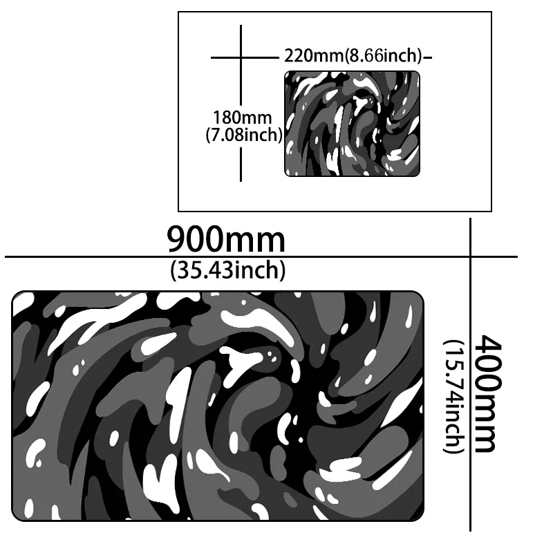 StrMiLiquid-Tapis de souris pour ordinateur, accessoires de jeu, Anime, Mausepad, Deskvirus, Alfombilla, Raton, Polymères