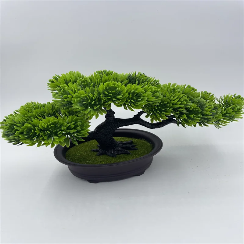 Imagem -04 - Planta Artificial Árvore de Bonsai Vaso Pequeno Plástico Flor Falsificada Natal Ano Novo Casa Quarto Decoração de Mesa