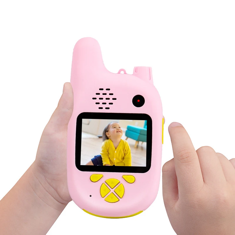 Cartoon Kids Walkie Takie Camera Girls Boys Toddler Toys Children Digital Action Camera Take A Picture Of Oneself 2 Inch Screen