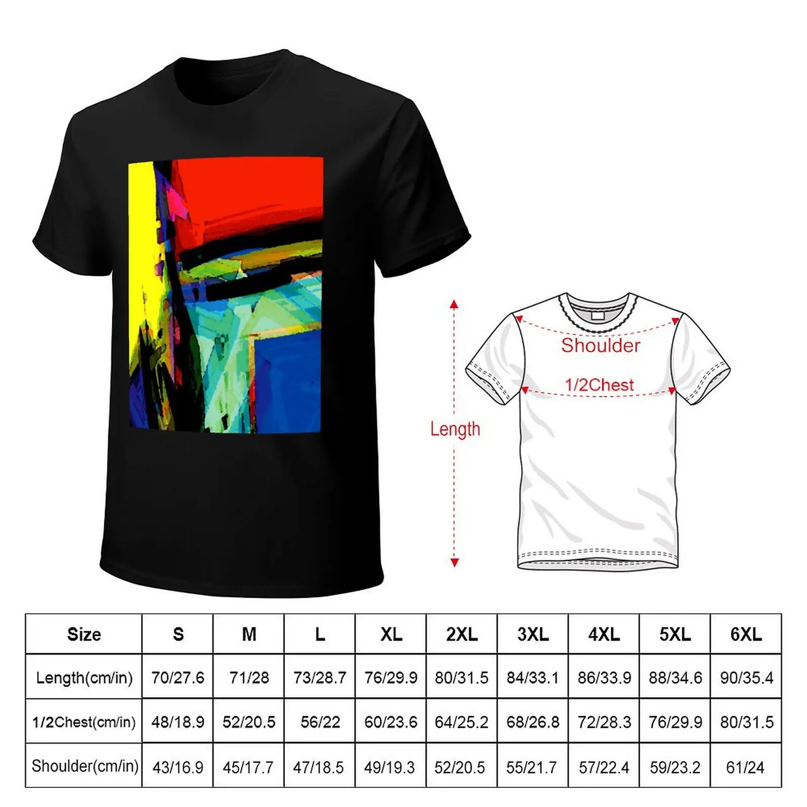 Battle Between Colours I T-Shirt cotton graphic tees anime stuff sports fans baggy shirts Men's t shirts