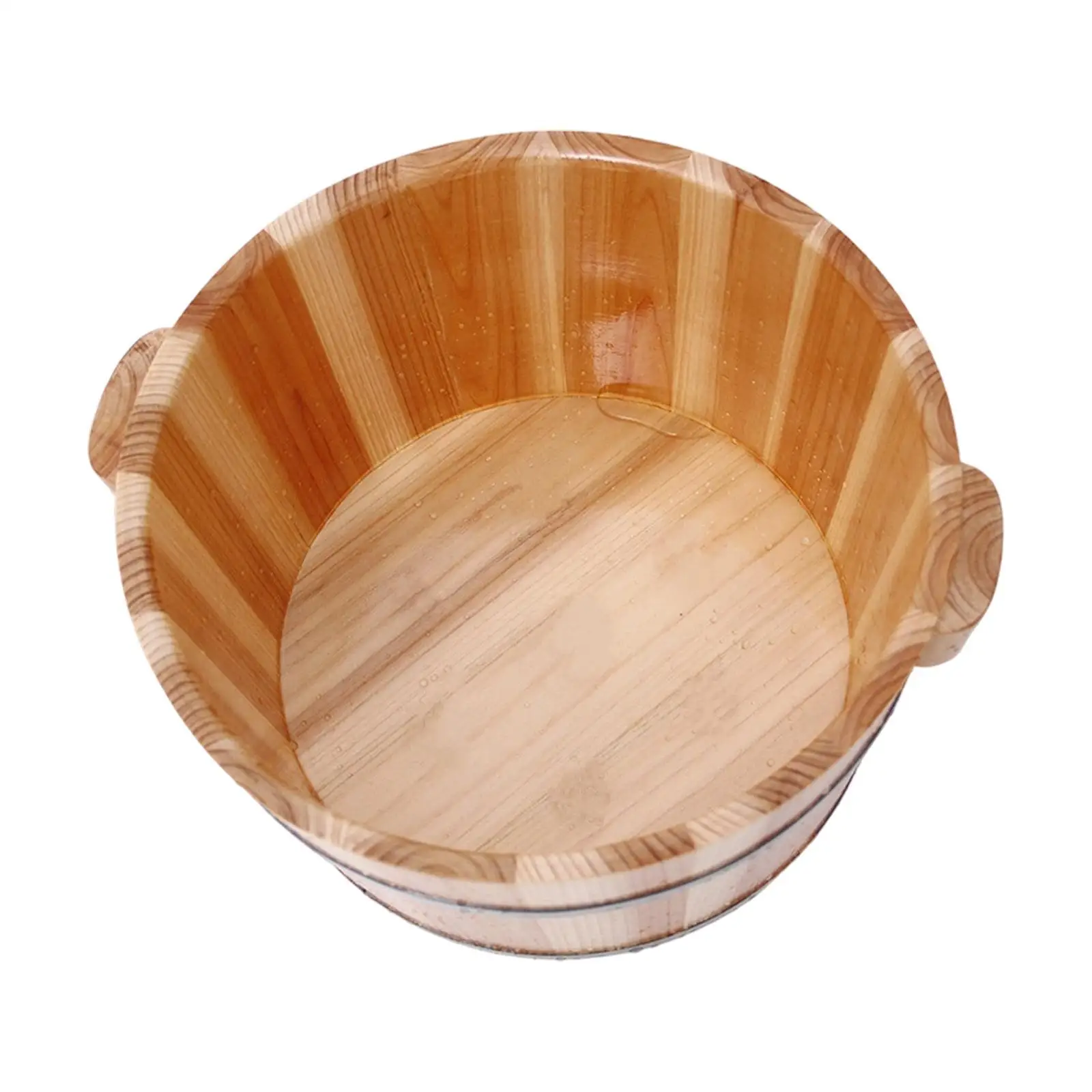 Footbath Bucket Wood Foot Soak Tub Deep Foot Washing Reusable Pedicure Barrel for Home Spa Relaxation