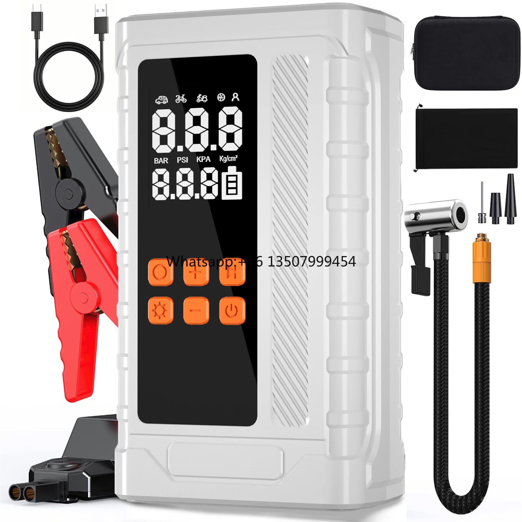 Portable Emergency Mobile Power Lithium Battery Tire Inflation Fast Car Starter Safe Car Emergency Starting Power Supply