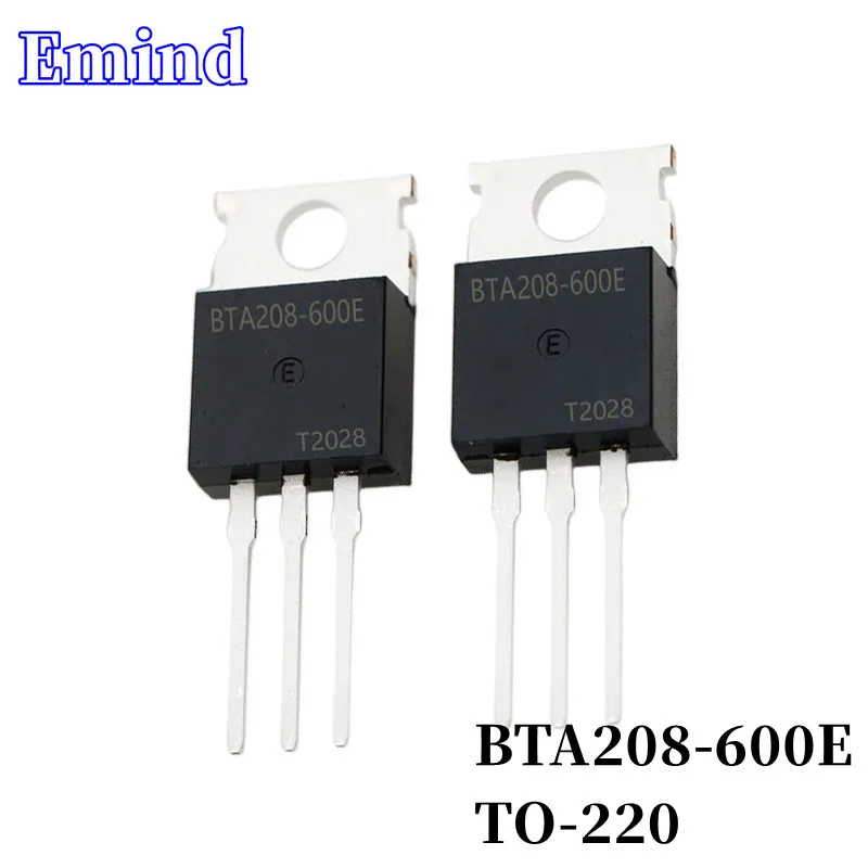 

10Pcs BTA208-600E BTA208 Thyristor TO-220 8A/600V DIP Triac Large Chip