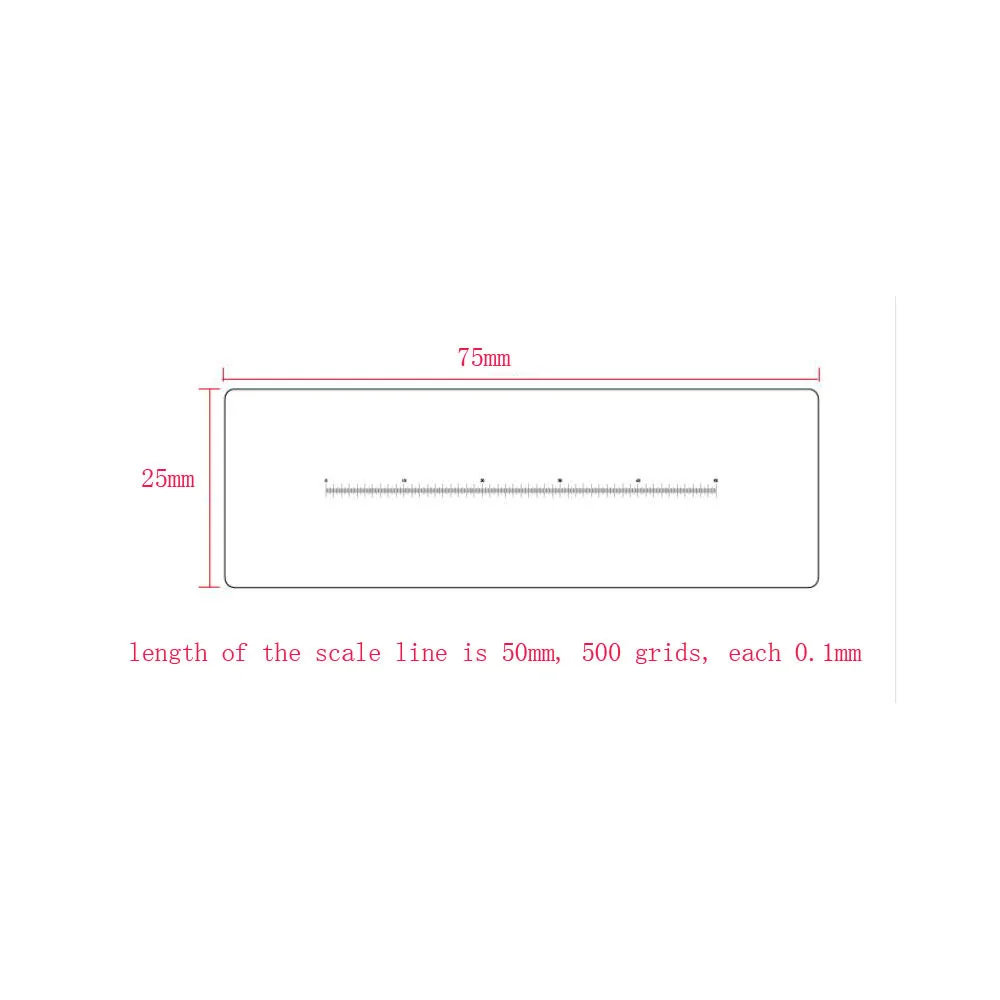 Microscope Stage Micrometer 0.1mm Ruler 50mm Slides Calibration Scale Reticle