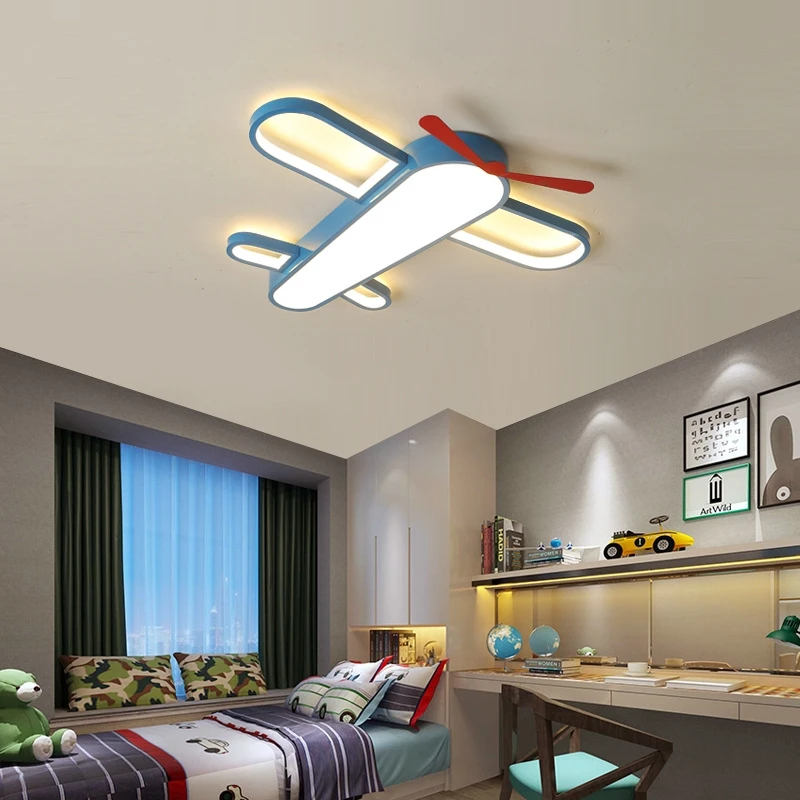 

Novel Design Airplane 24W 36W Led Ceiling Light Dimmable Bedroom Boy Girl Cartoon Ceiling Light Children's Room Light